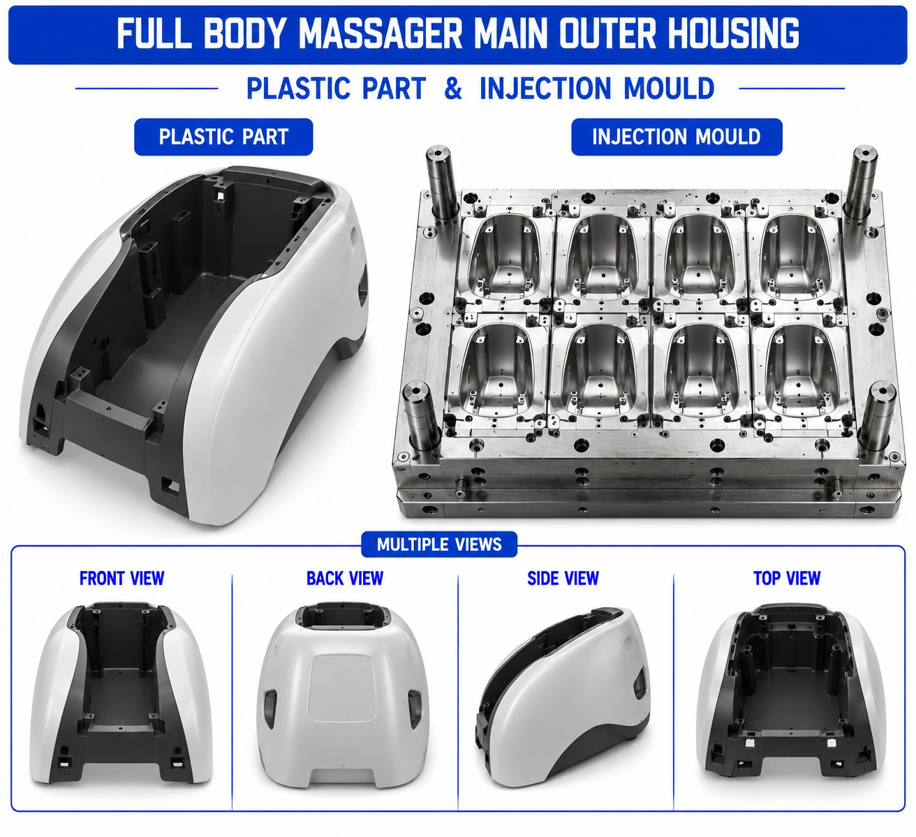 Full Body Massager Plastic Main Outer Housing Mould and Moulding Services